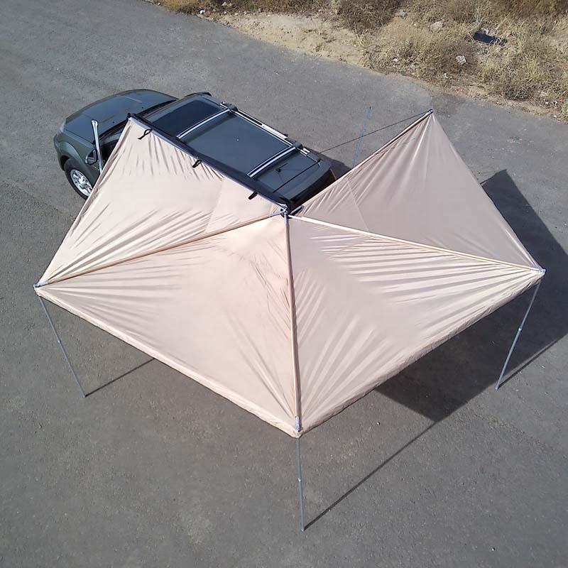 Sunproof Waterproof 270 Degree hardtop rooftop tent With Cloth Room