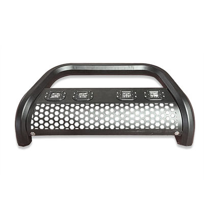 Parachoques delantero de acero inoxidable para camioneta Dongsui 4x4, barra protectora con luces de tira para Hilux Ranger D-max