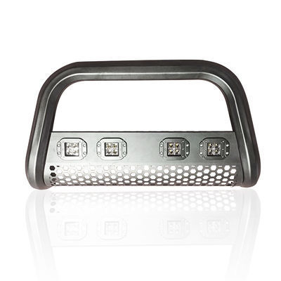 Parachoques delantero de acero inoxidable para camioneta Dongsui 4x4, barra protectora con luces de tira para Hilux Ranger D-max