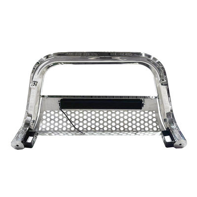 Parachoques delantero de acero inoxidable para camioneta Dongsui 4x4, barra protectora con luces de tira para Hilux Ranger D-max