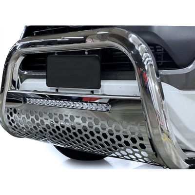 Parachoques delantero de acero inoxidable para camioneta Dongsui 4x4, barra protectora con luces de tira para Hilux Ranger D-max