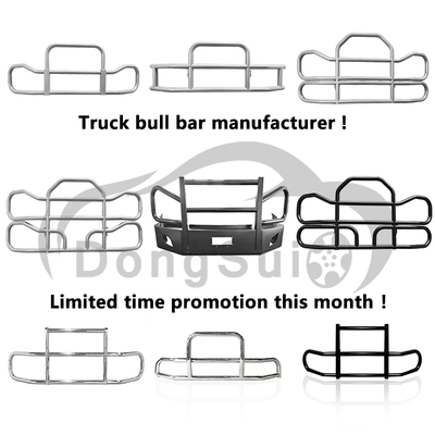 Dongsui Factory Tough Norteamericano estilo clásico Semi Truck Bumper Deer Guards para el carguero Cascadia Volvo Internacional Prostar Kenworth Peterbilt Mack Pinnacle