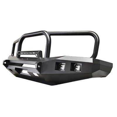 Off Road 4x4 Black Steel Front Bumper Bull Bar With Strip Lights For Toyota LC100