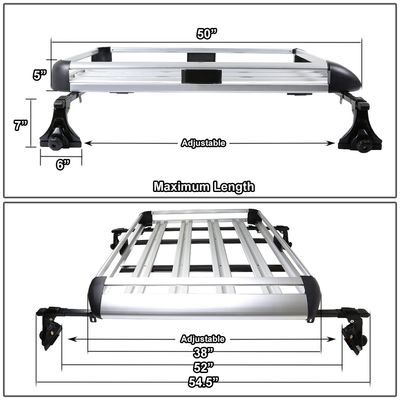 Condición a estrenar del coche de Wholesale Top Grade del fabricante del OEM de la talla 100% universal de aluminio de la baca