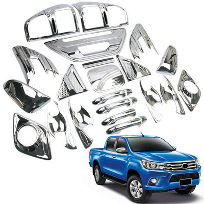 Astilla plástica amistosa del equipo de Chrome del coche de Eco y color negro para Hilux Revo 2015+