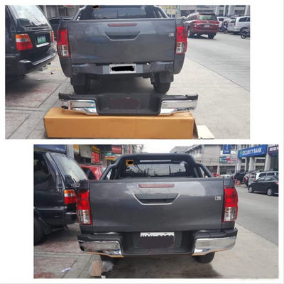 Protector cromado negro del parachoques trasero del coche los 218*24*17cm para Hilux Vigo 2004 - 2015