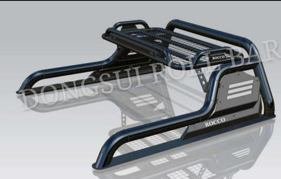 Barra antivuelco de acero del negro de la camioneta pickup de la tienda de fábrica 4X4 del OEM con el ajuste de la cesta del equipaje para Toyota Tacoma Hilux Vigo Revo