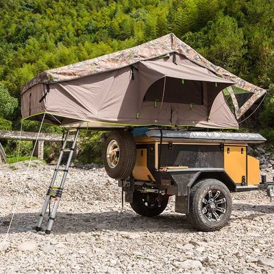 Tejado Shell Vehicle Roof Tent suave del toldo del lado del coche de 4 personas