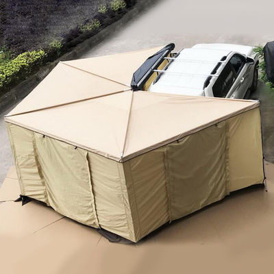 prenda impermeable retractable de la tienda 4x4 Sunproof del tejado del coche 420D tienda de la familia del toldo de 270 grados con el sitio del paño
