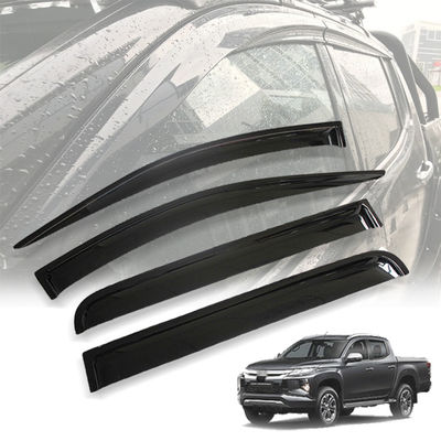 visera plástico de la ventana de la puerta de Sun de la lluvia del coche del negro de la placa de la resbalón del camión 4x4