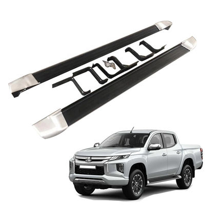 pasos laterales de acero inoxidables de la aleación de aluminio 4x4 para Mitsubishi Tritón L200 2019+