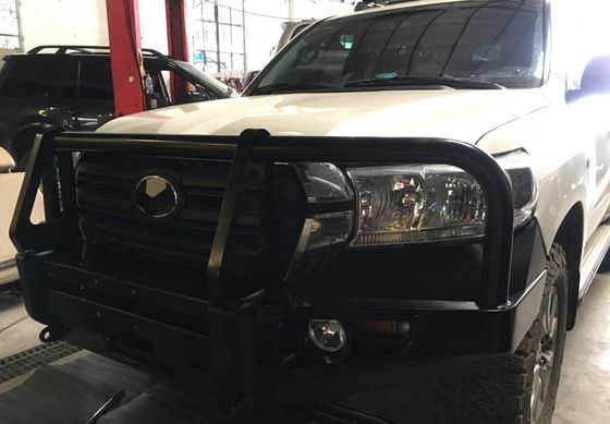 Parachoques delantero con barra de toro de acero con recubrimiento de polvo para camioneta Toyota Hilux LC79